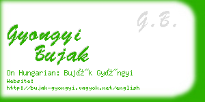 gyongyi bujak business card